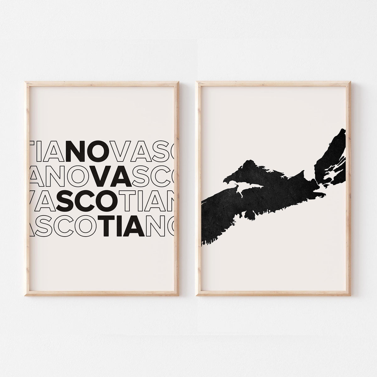 nova scotia map and typography wall art set - image 3