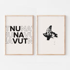 nunavut map and typography wall art set - image 5
