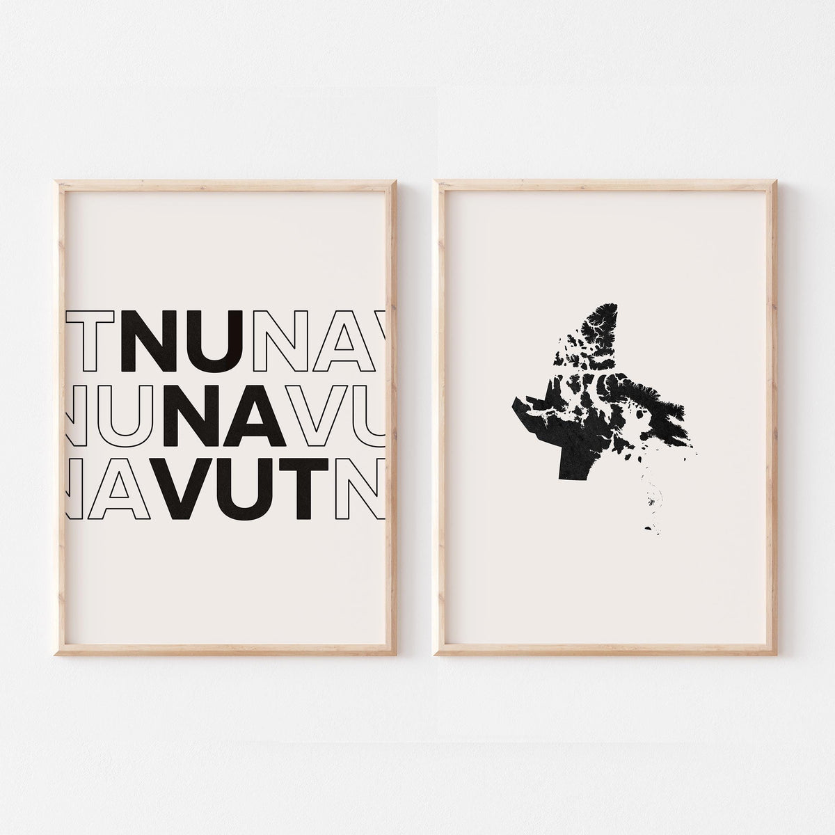nunavut map and typography wall art set - image 5