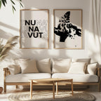 nunavut map and typography wall art set - image 4