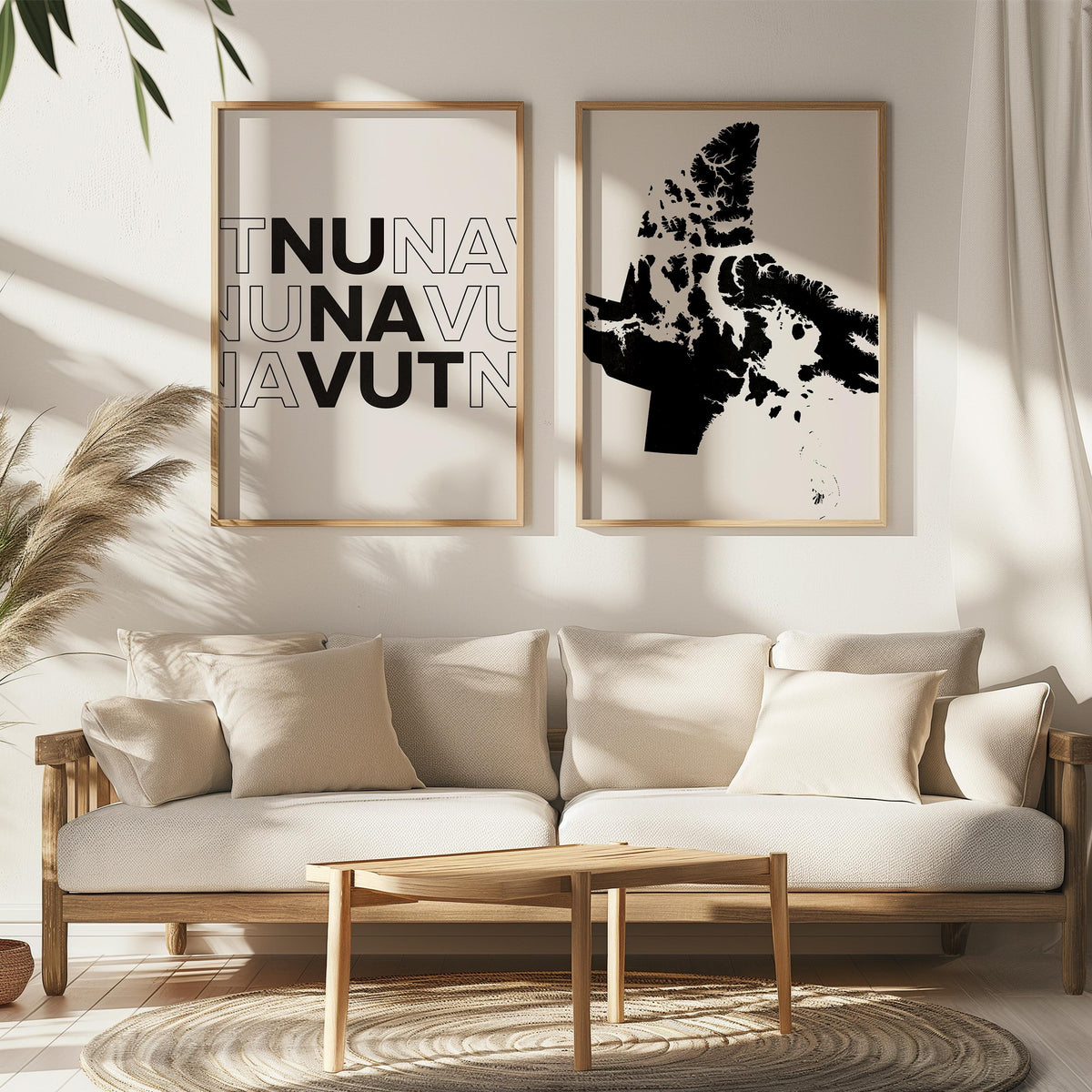 nunavut map and typography wall art set - image 4