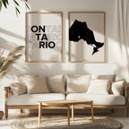 ontario map and typography wall art set - image 4