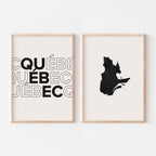 quebec map and typography wall art set - image 5