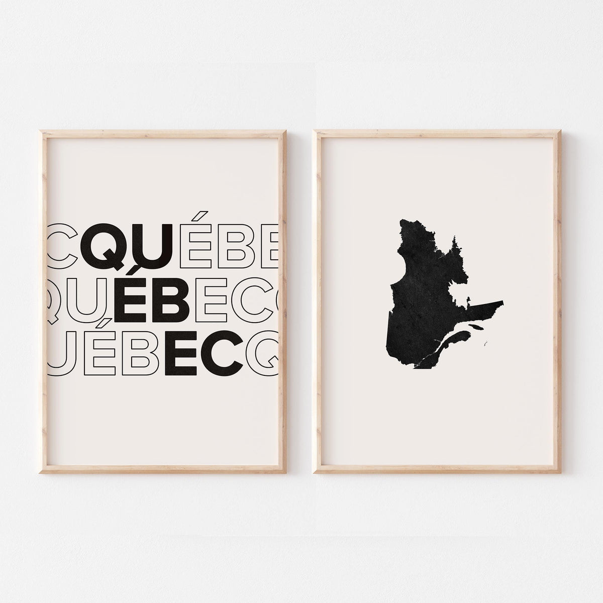 quebec map and typography wall art set - image 5
