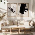 quebec map and typography wall art set - image 4
