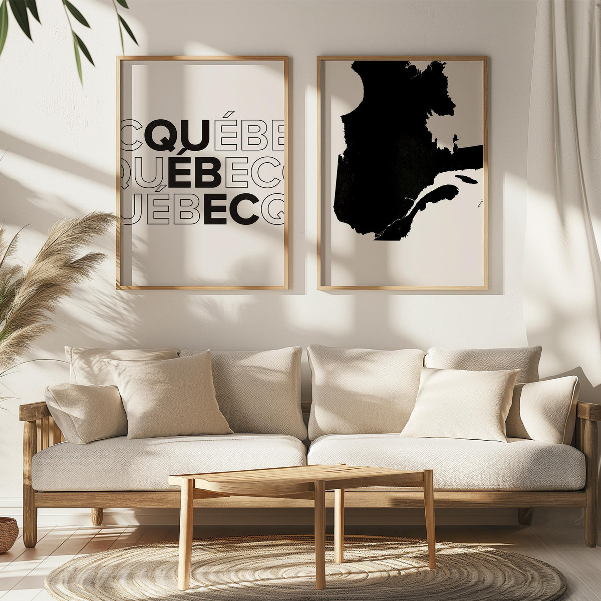 quebec map and typography wall art set - image 4