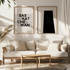 saskatchewan map and typography wall art set - image 4