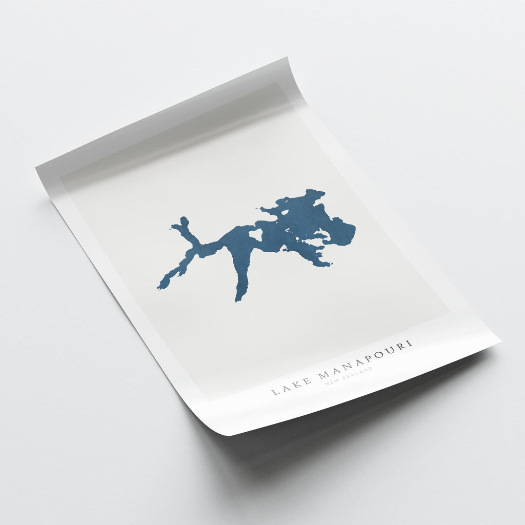 lake manapouri new zealand map poster – minimalist lake wall art - image 6
