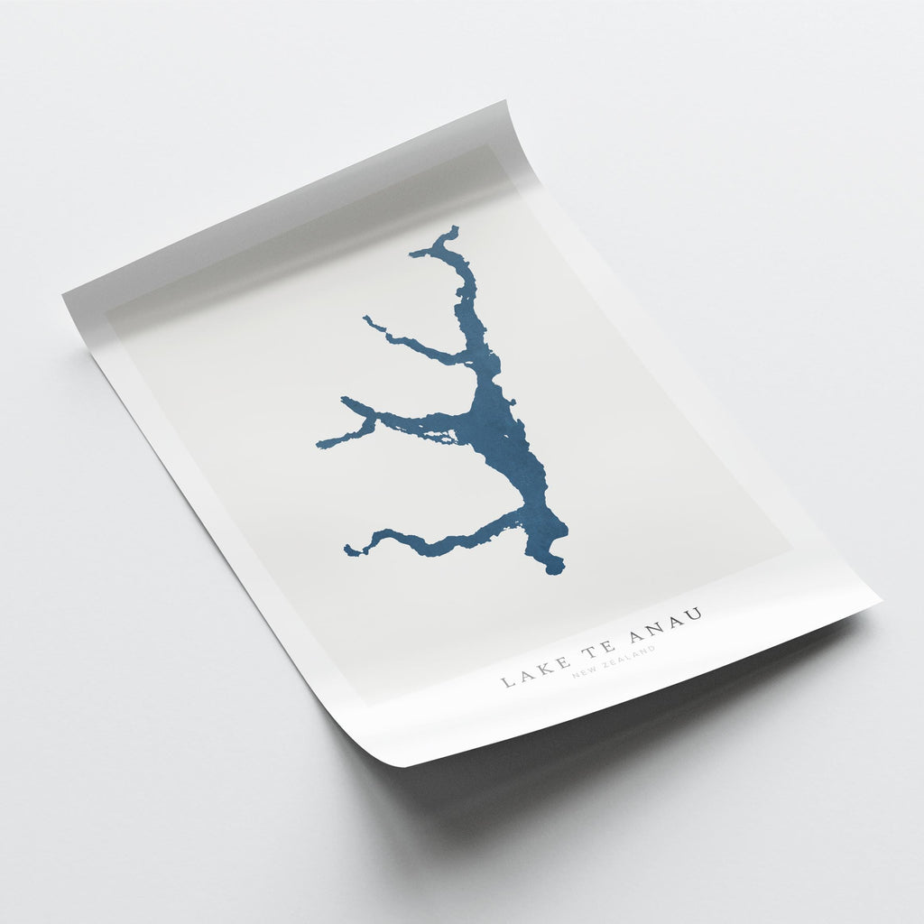 lake te anau new zealand map poster – minimalist lake wall art - image 6
