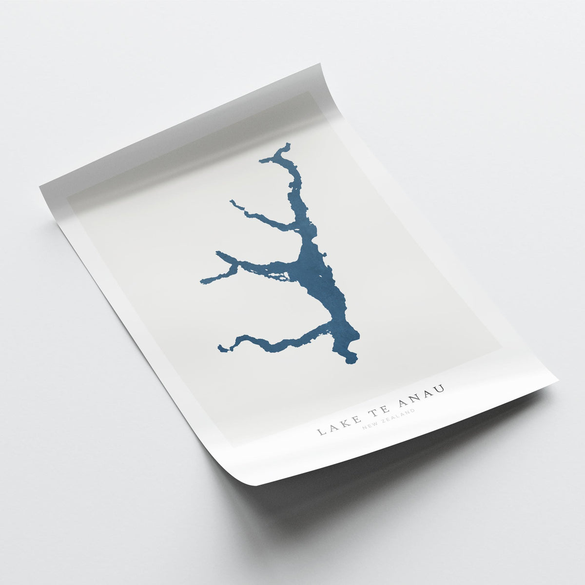 lake te anau new zealand map poster – minimalist lake wall art - image 6