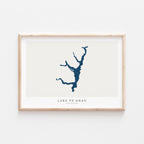 lake te anau new zealand map poster – minimalist lake wall art - image 2