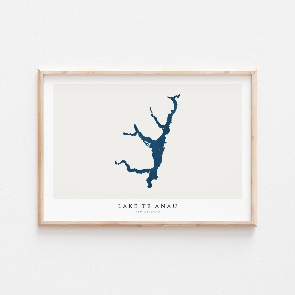 lake te anau new zealand map poster – minimalist lake wall art - image 2
