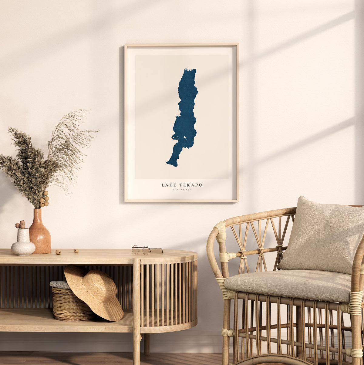 lake tekapo new zealand map poster – minimalist lake wall art - image 5