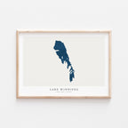lake winnipeg manitoba map poster – minimalist lake wall art - image 2