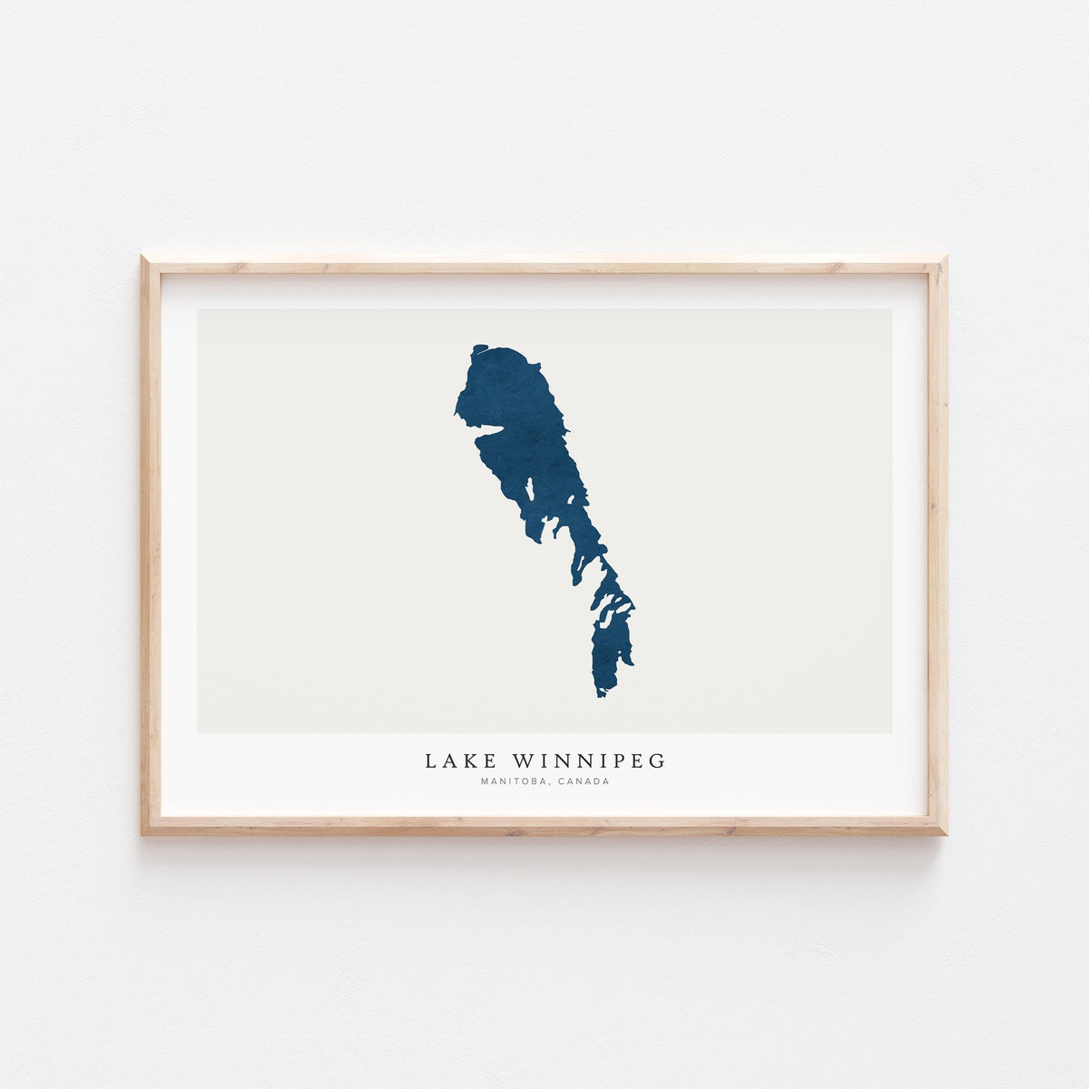 lake winnipeg manitoba map poster – minimalist lake wall art - image 2