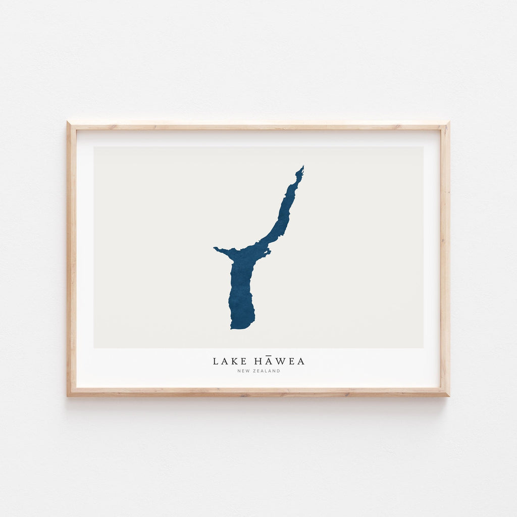 lake hawea new zealand map poster – minimalist lake wall art - image 2
