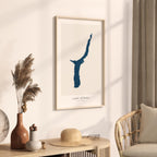 lake hawea new zealand map poster – minimalist lake wall art - image 3