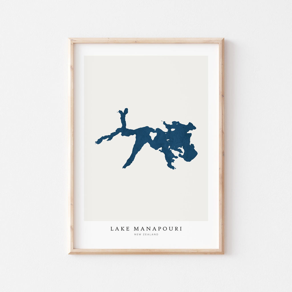 lake manapouri new zealand map poster – minimalist lake wall art - image 2