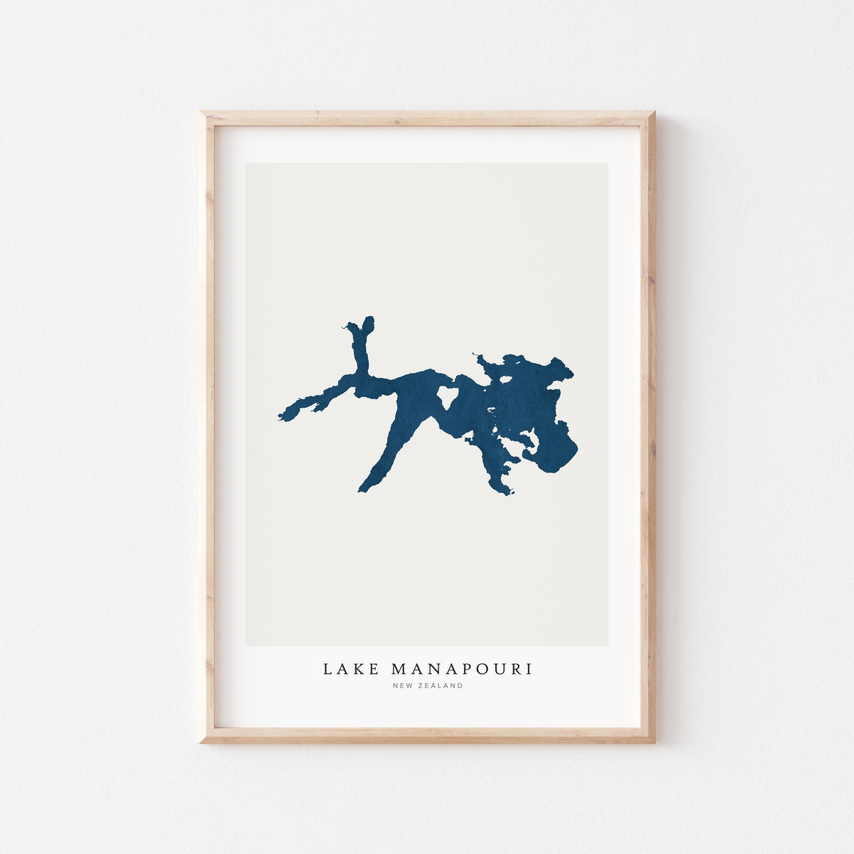lake manapouri new zealand map poster – minimalist lake wall art - image 2