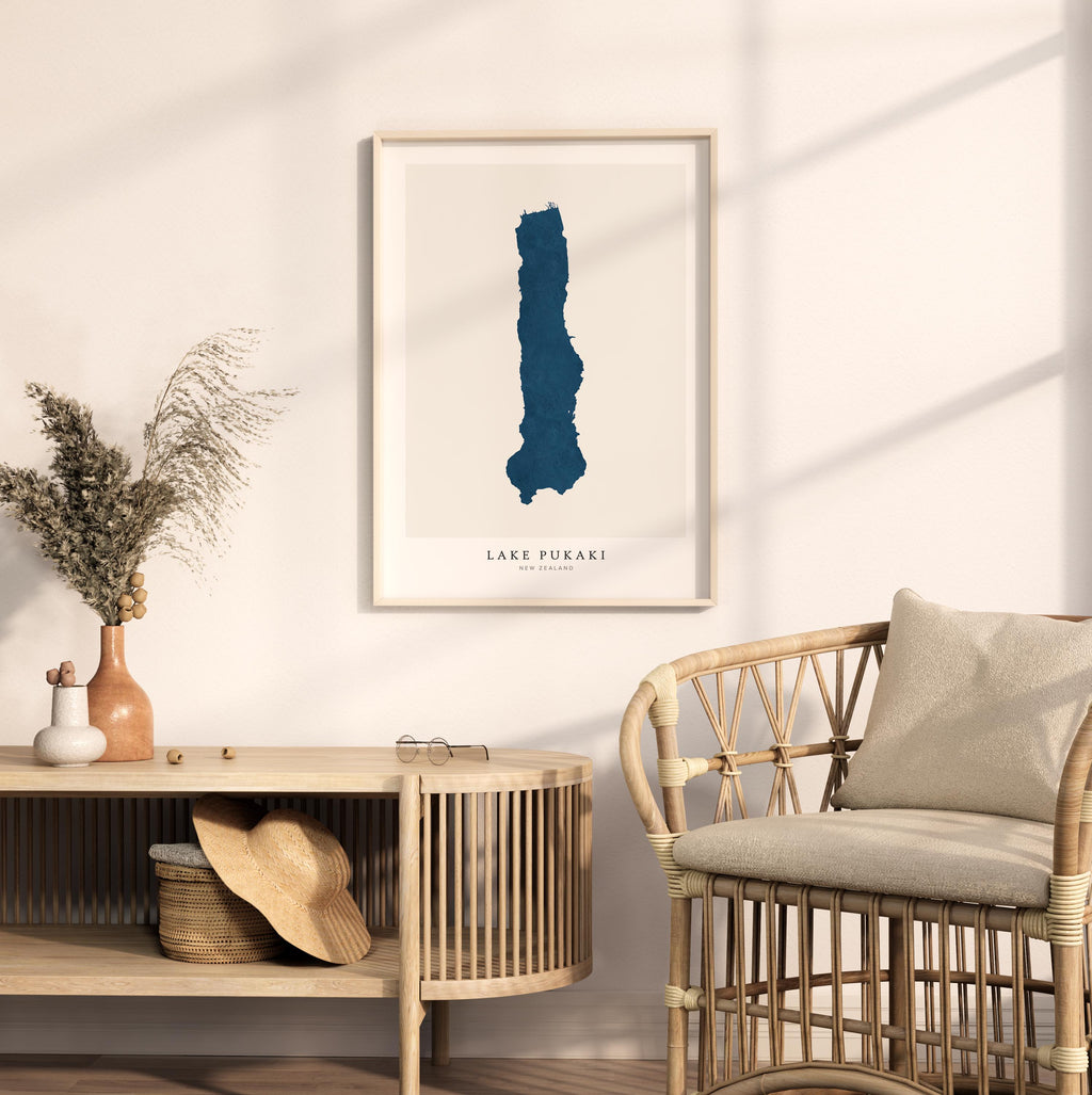 lake pukaki new zealand map poster – minimalist lake wall art - image 5