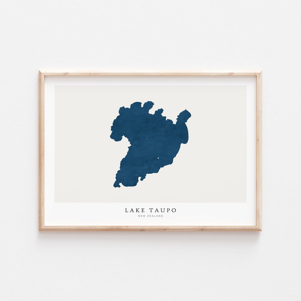 lake taupo new zealand map poster – minimalist lake wall art - image 2