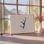 lake te anau new zealand map poster – minimalist lake wall art - image 4