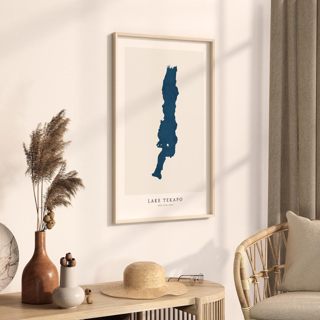 lake tekapo new zealand map poster – minimalist lake wall art - image 3