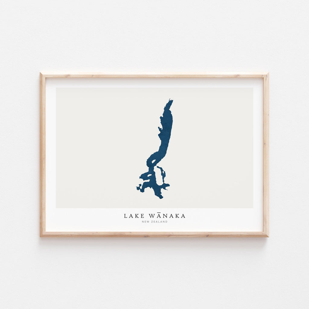 lake wanaka new zealand map poster – minimalist lake wall art - image 2