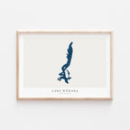 lake wanaka new zealand map poster – minimalist lake wall art - image 2