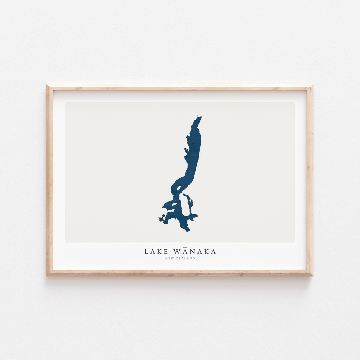 lake wanaka new zealand map poster – minimalist lake wall art - image 2