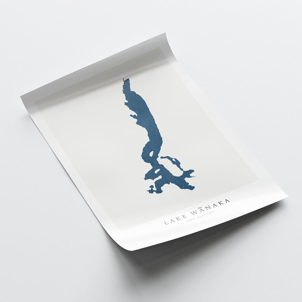 lake wanaka new zealand map poster – minimalist lake wall art - image 6