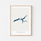 watauga lake tennessee map poster – minimalist lake wall art - image 2