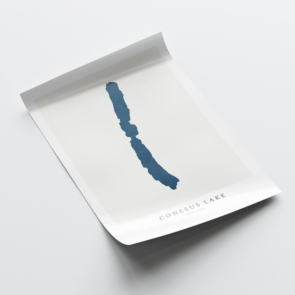 conesus lake new york map poster – minimalist lake wall art - image 6