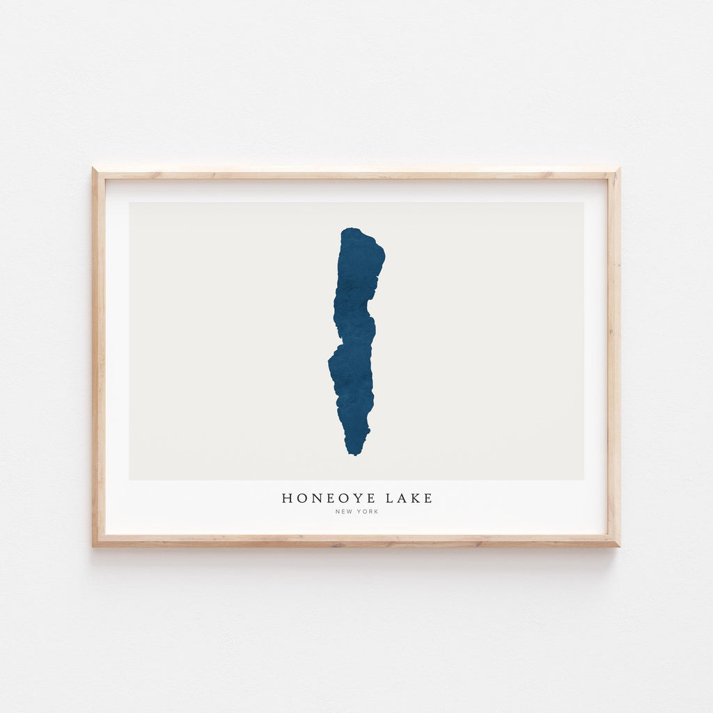 honeoye lake new york map poster – minimalist lake wall art - image 2