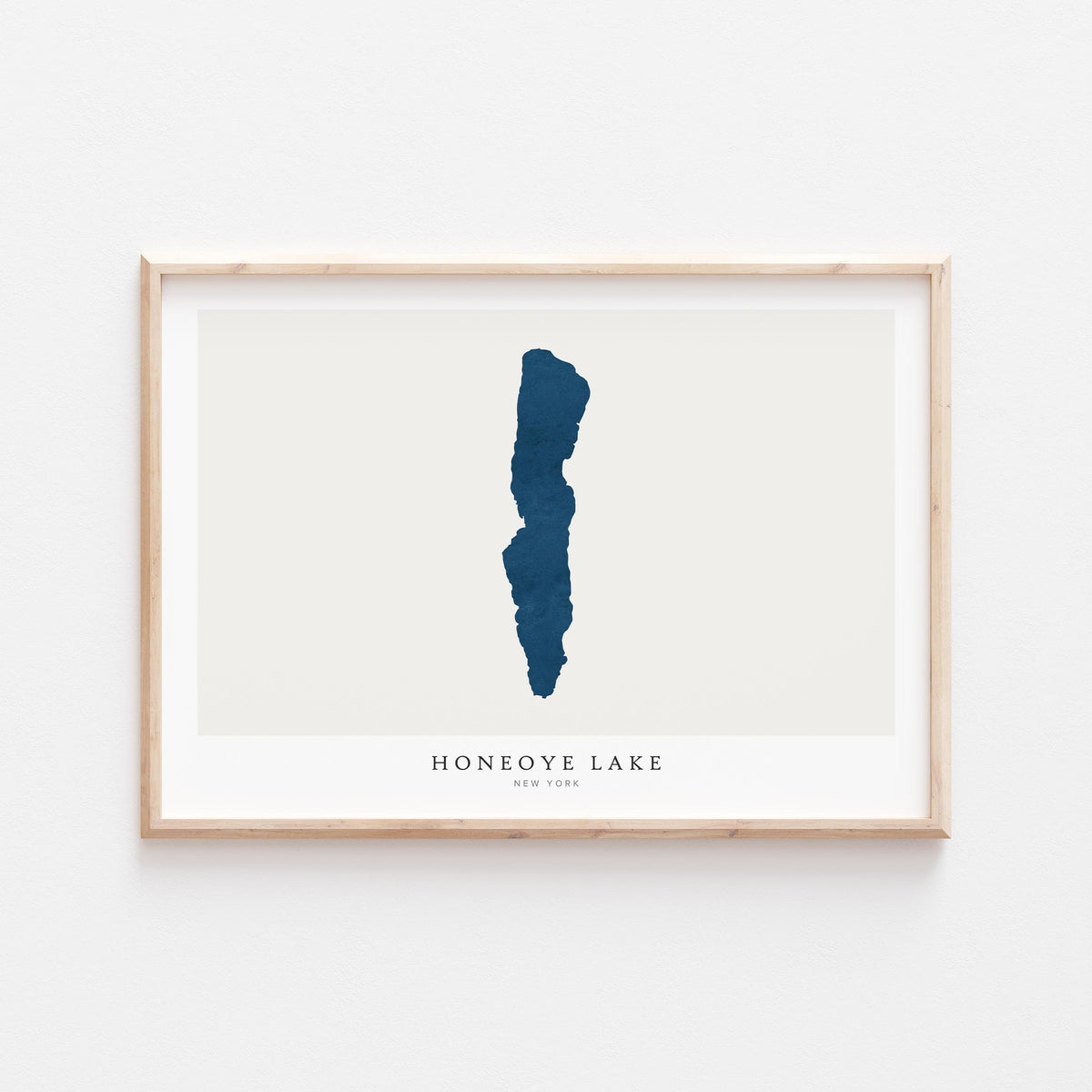 honeoye lake new york map poster – minimalist lake wall art - image 2