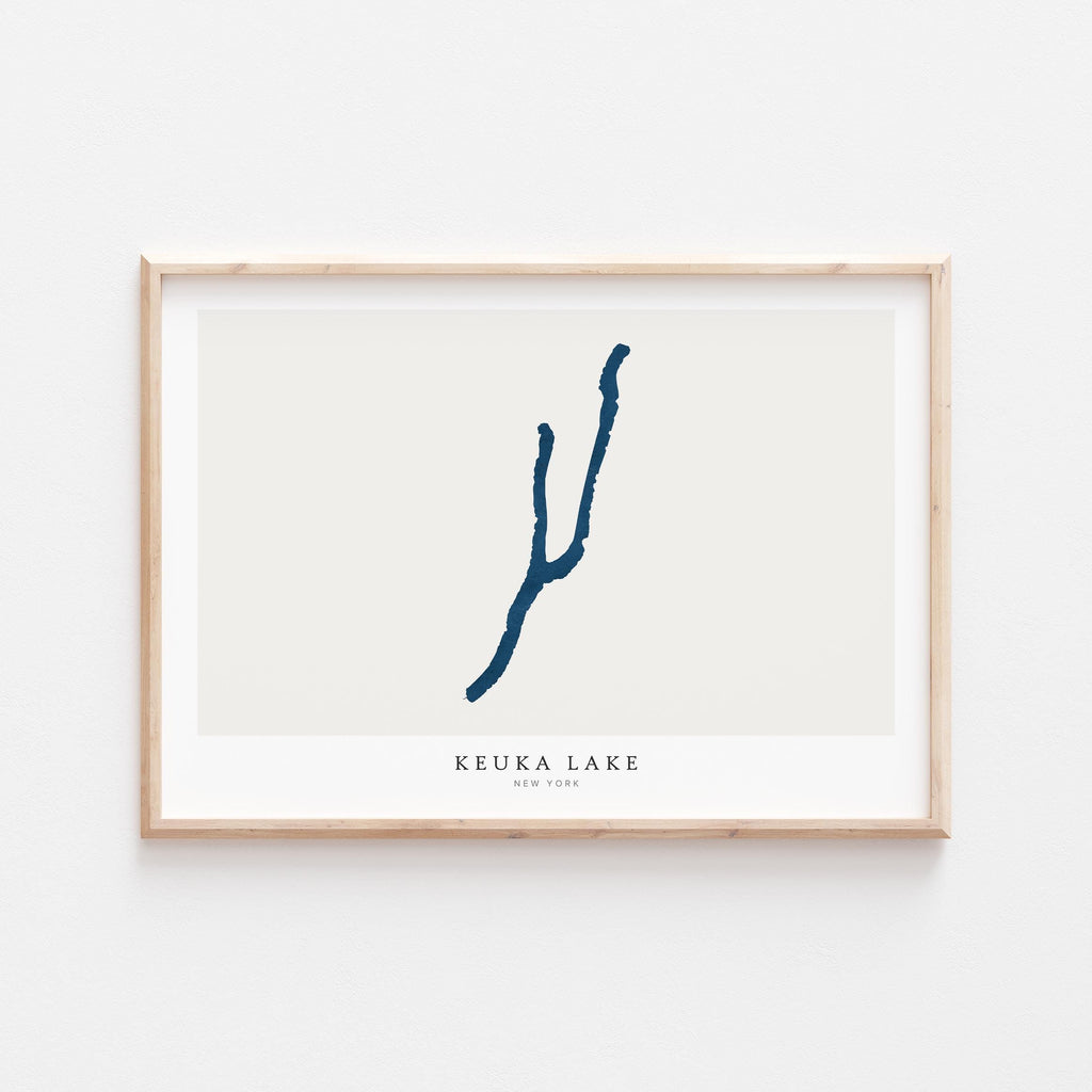 keuka lake new york map poster – minimalist lake wall art - image 2