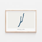 keuka lake new york map poster – minimalist lake wall art - image 2