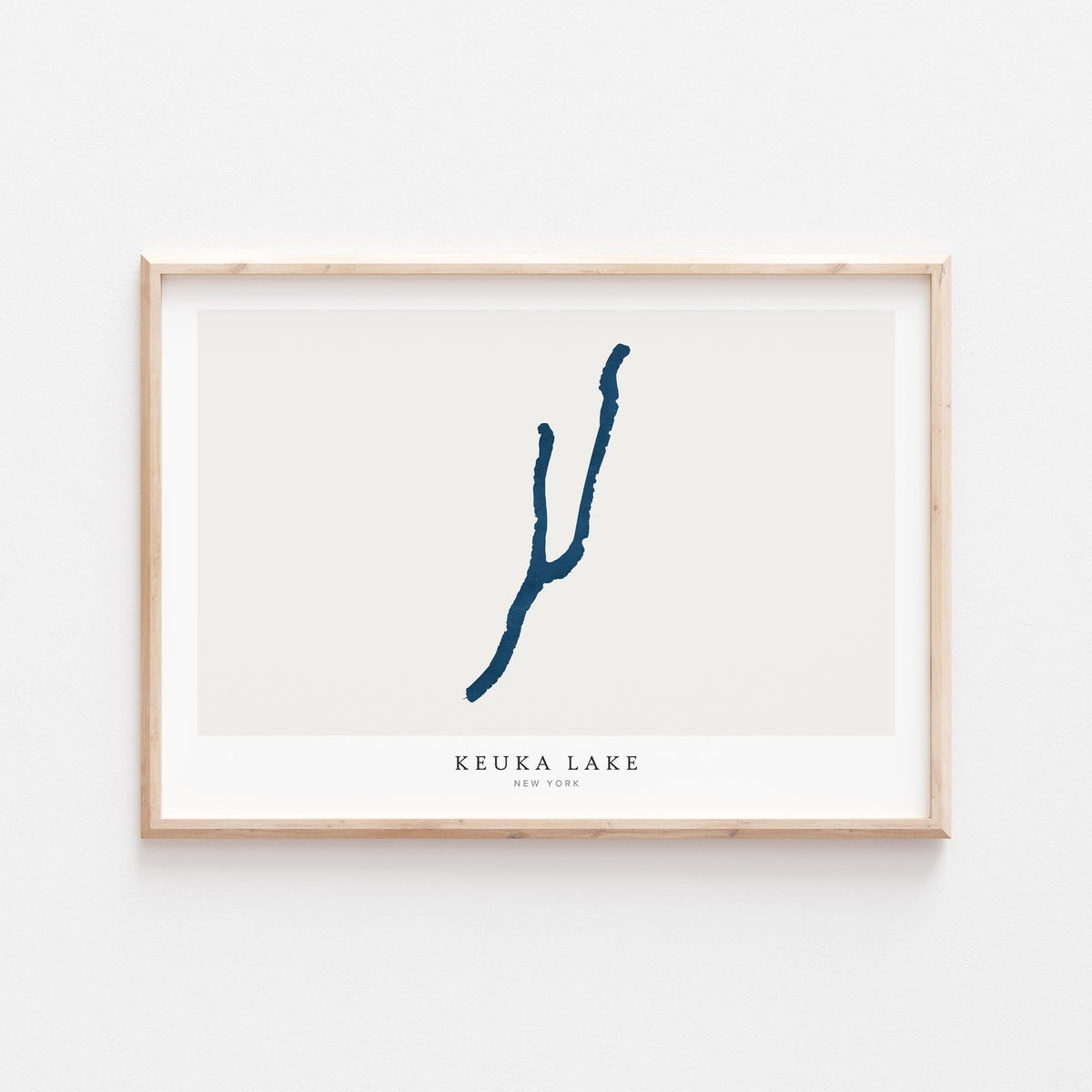 keuka lake new york map poster – minimalist lake wall art - image 2