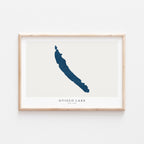 otisco lake new york map poster – minimalist lake wall art - image 2