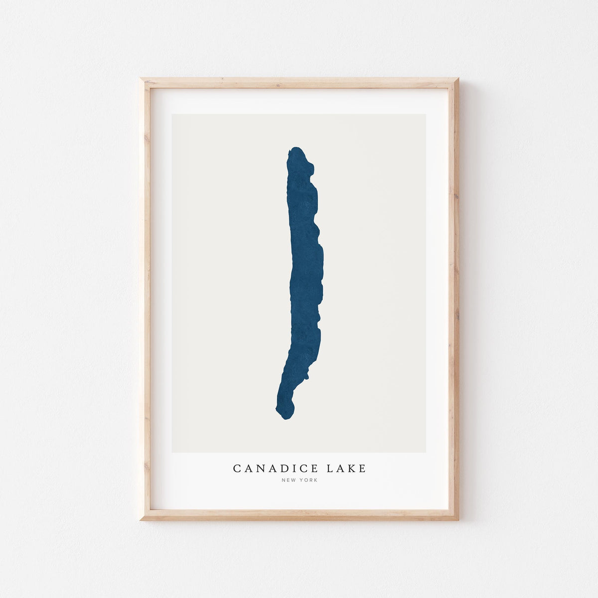 canadice lake new york map poster – minimalist lake wall art - image 1