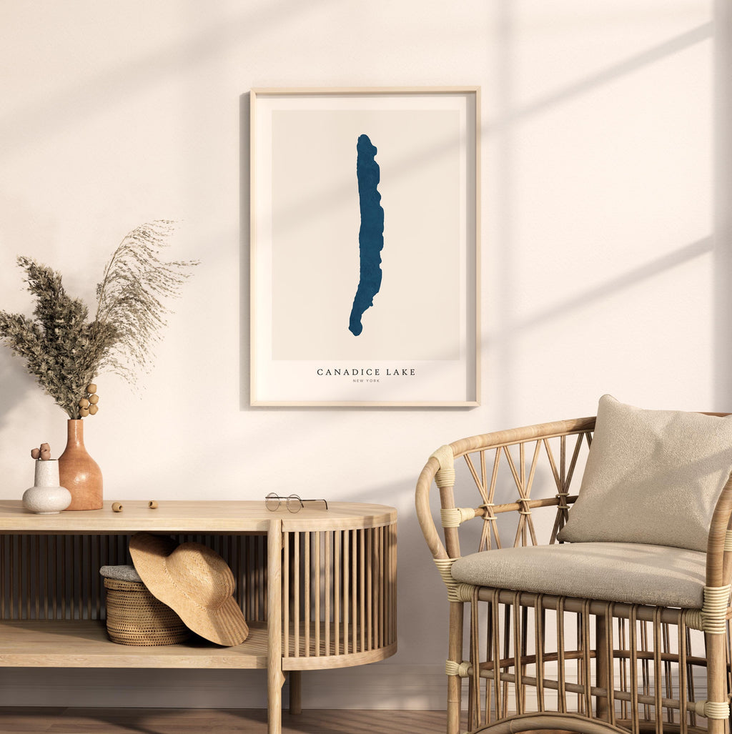 canadice lake new york map poster – minimalist lake wall art - image 5