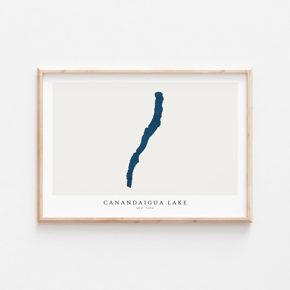 canandaigua lake new york map poster – minimalist lake wall art - image 2