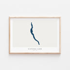 cayuga lake new york map poster – minimalist lake wall art - image 2