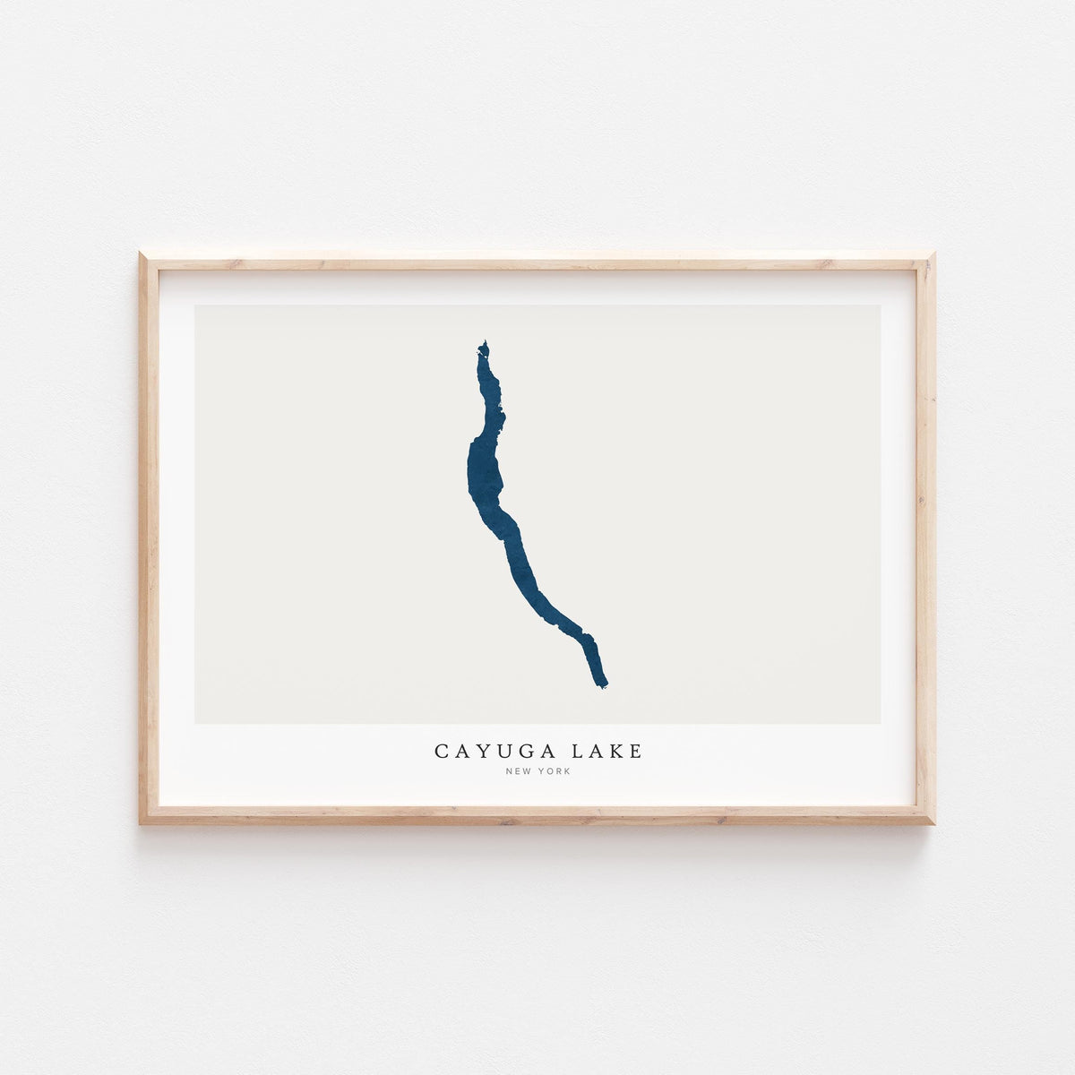 cayuga lake new york map poster – minimalist lake wall art - image 2