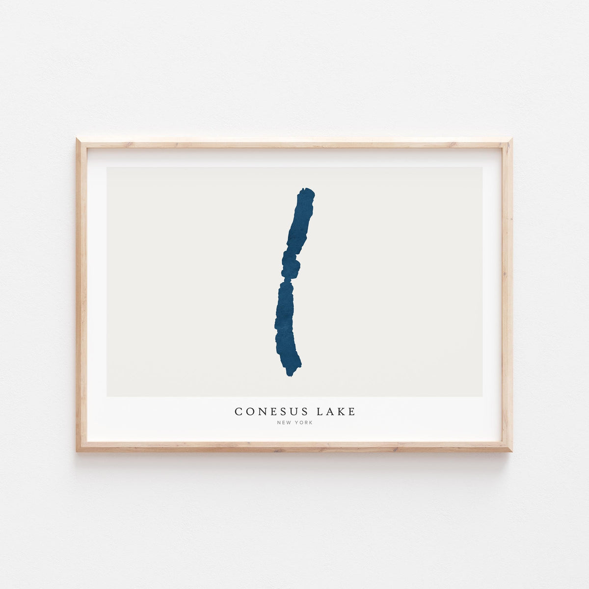 conesus lake new york map poster – minimalist lake wall art - image 2