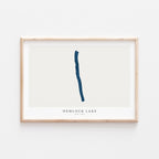 hemlock lake new york map poster – minimalist lake wall art - image 2
