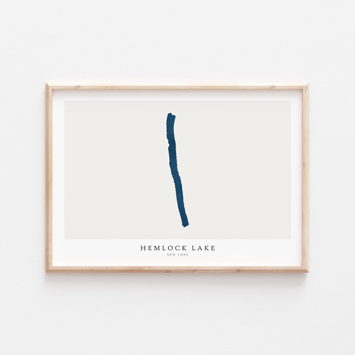 hemlock lake new york map poster – minimalist lake wall art - image 2