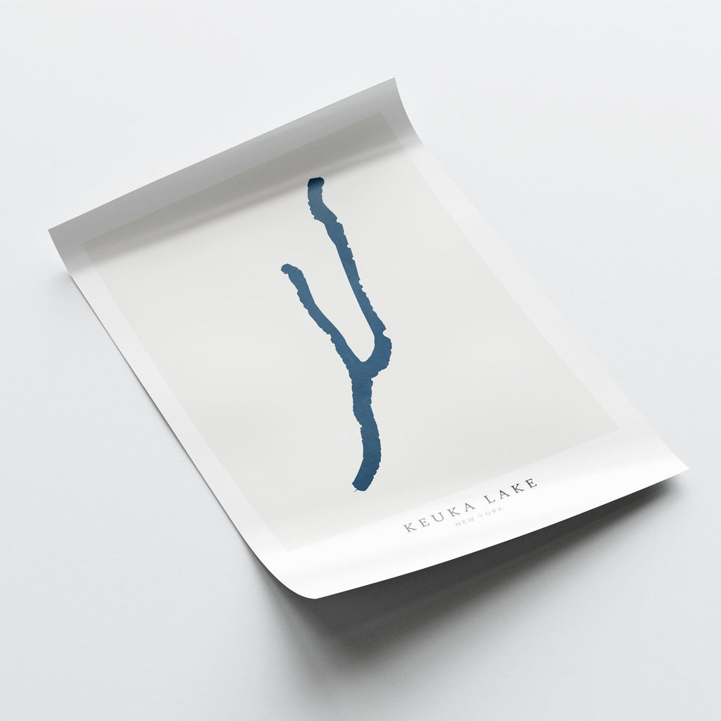 keuka lake new york map poster – minimalist lake wall art - image 6