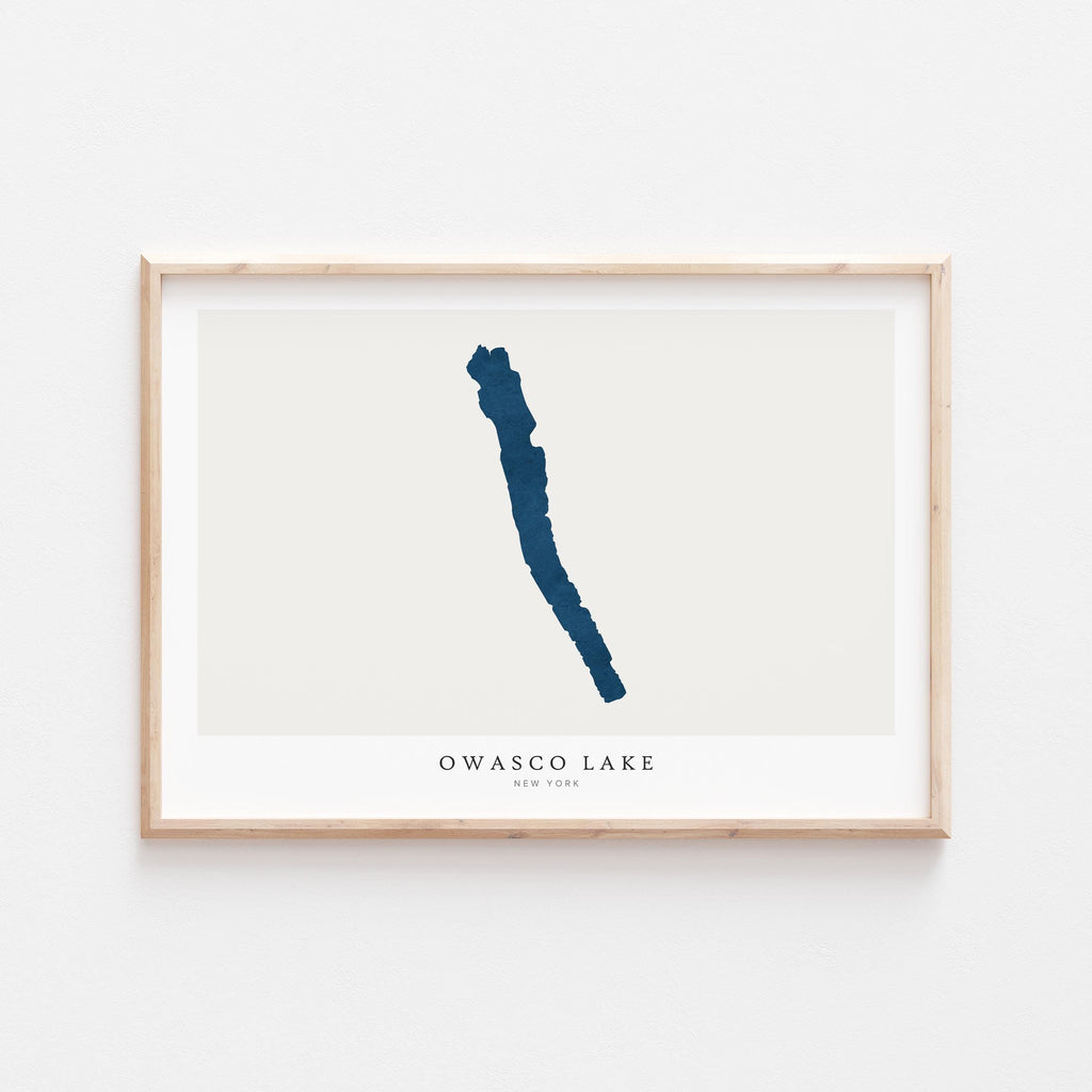 owasco lake new york map poster – minimalist lake wall art - image 2