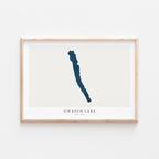 owasco lake new york map poster – minimalist lake wall art - image 2